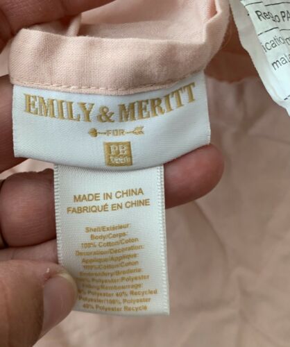 Pottery Barn PB Teen EMILY & MERITT Parisian Petticoat Euro Sham Blush Flaw - Fresh Stock Dated December 2025