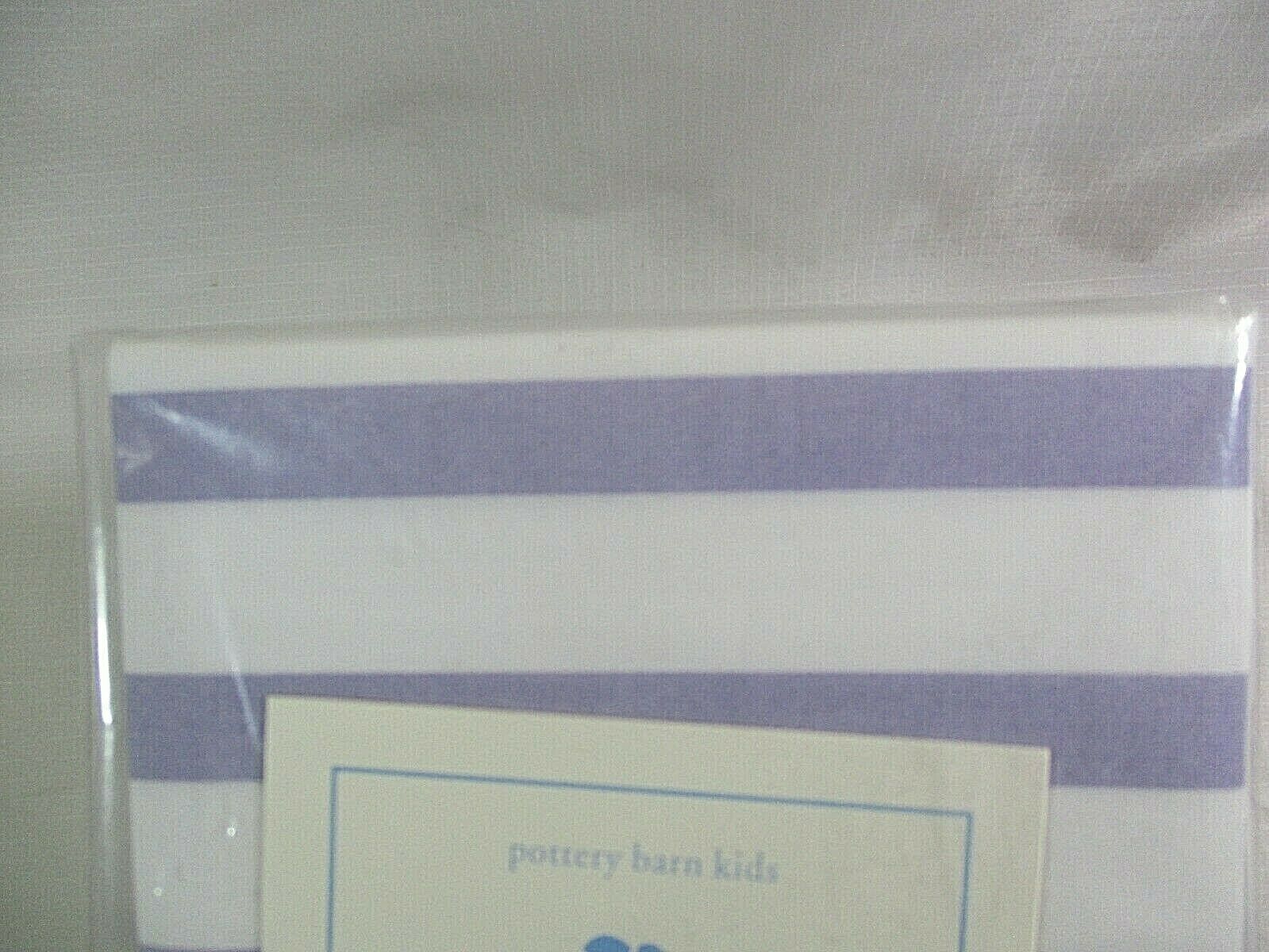 (2) NWT Pottery Barn Kids Breton Lavender/White Stripes Standard Pillow Shams - Fresh Stock Dated December 2025