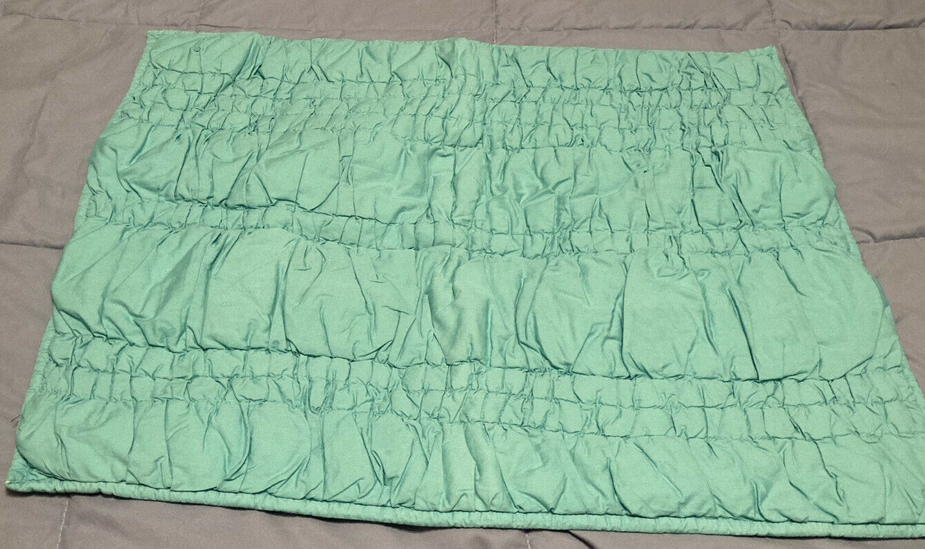 Pottery Barn Teen Tufted Turquoise Pillow Sham Standard Puffy 100% Cotton Soft - Fresh Stock Dated December 2025