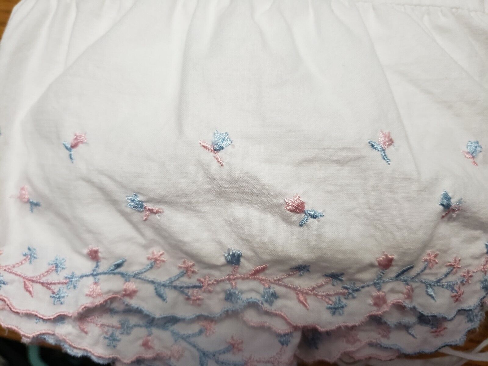 VTG 70s White Cotton Ruffle Prairie Skirt Sz M Cottagecore You Babes USA STAINS - Fresh Stock Dated March 2026