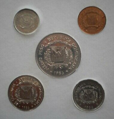 DOMINICAN REPUBLIC ½ PESO thru CENTAVO 1986 Dominicana Dominikanische Domenicana - Fresh Stock Dated February 2026