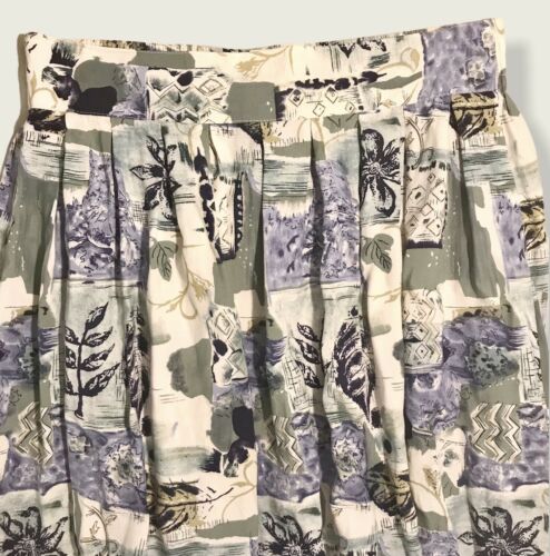 Vintage 90’s Lee David LTD Colorful Floral Spanish Tile Summer Midi Skirt Small - Fresh Stock Dated February 2026