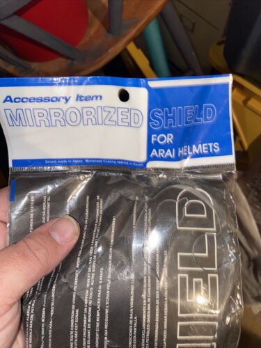 New Clear Mirrororized SAQ Shield for ARAI Helmets - Fresh Stock Dated December 2025