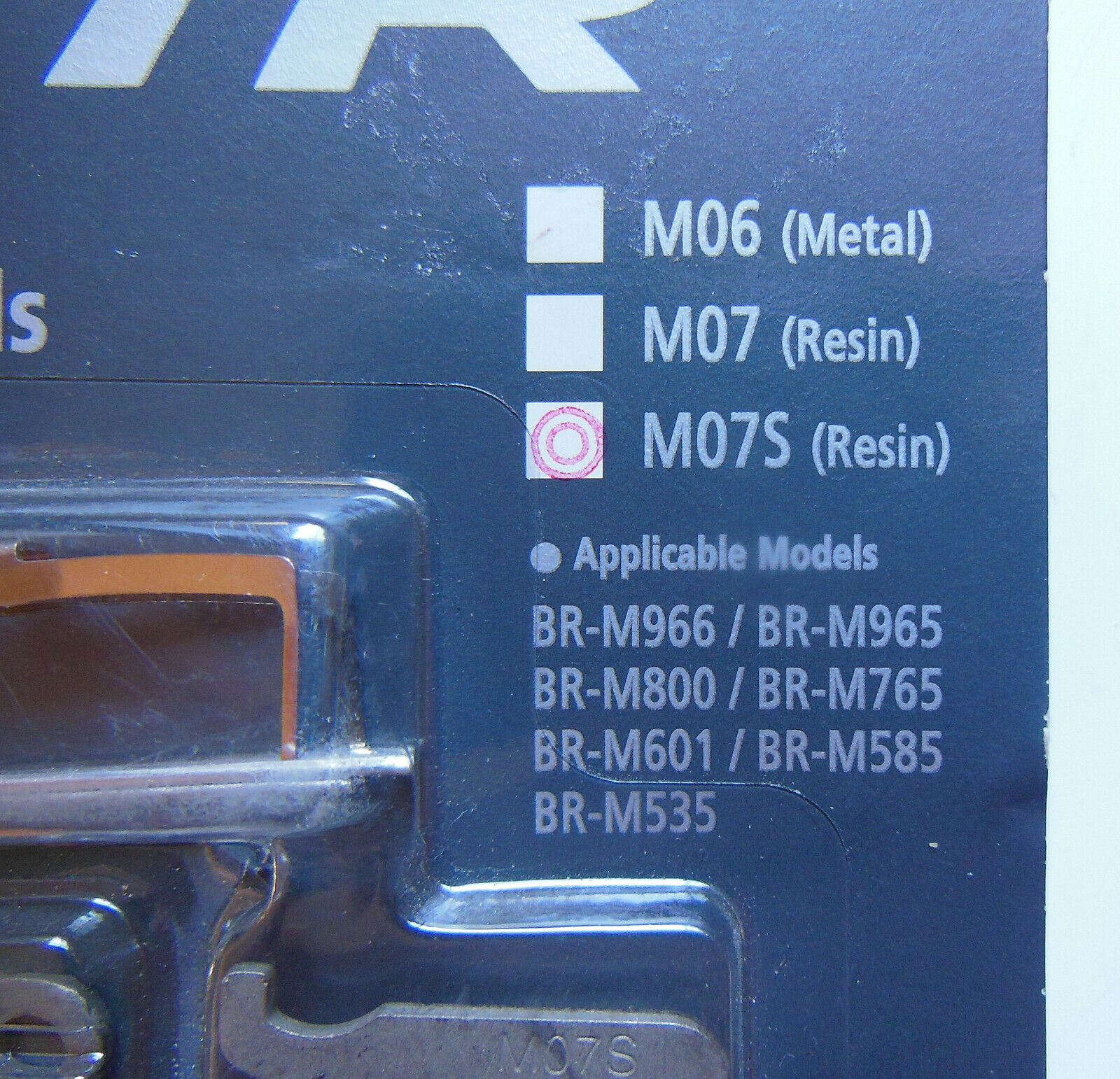 SHIMANO XTR BR-M965 DISC BRAKE PAD SET, M07S RESIN PADS w/ SPRING & PIN, NEW IN - Fresh Stock Dated February 2026