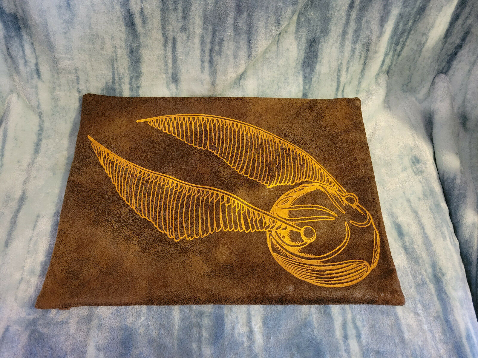 Pottery Barn Harry Potter Golden Snitch Faux Leather Pillow 12