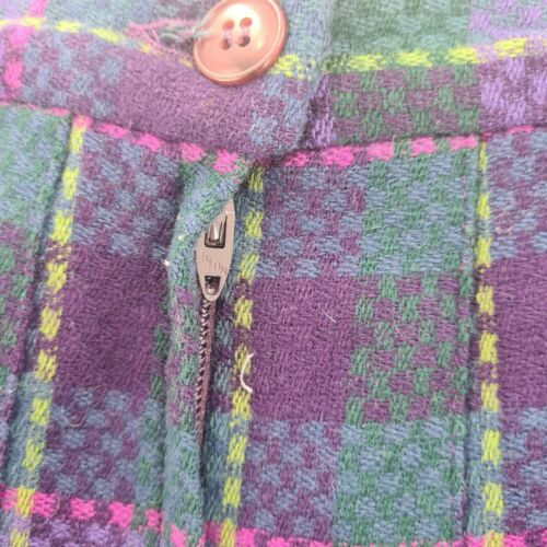 Pendleton Women's Size 16 Pleated Purple Green Black Wool Plaid Skirt - Fresh Stock Dated February 2026