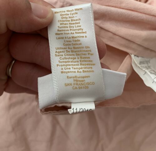 Pottery Barn PB Teen EMILY & MERITT Parisian Petticoat Euro Sham Blush Flaw - Fresh Stock Dated December 2025