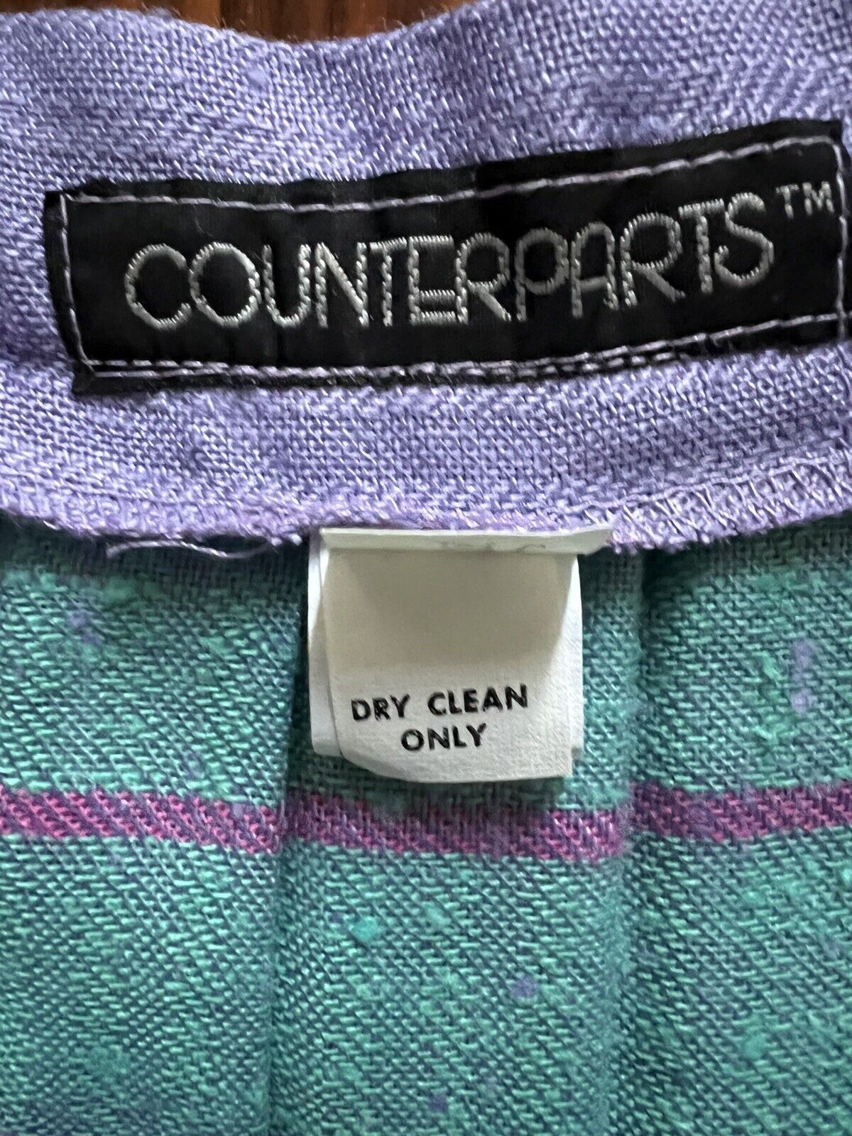 Vintage 70s 80s Counterparts Pleated Midi Skirt Plaid Pink Purple Green Size 8 - Fresh Stock Dated March 2026