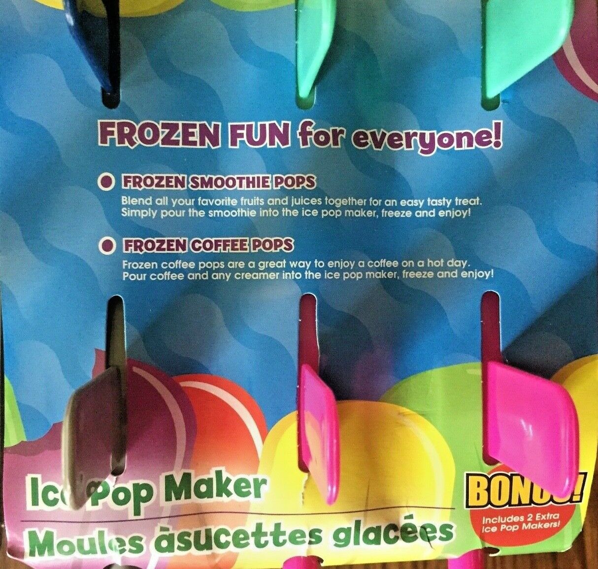 12 ICE POP MOLDS POPSICLE MAKER FROZEN TREATS DISHWASHER SAFE W/ STICKS & COLORS - Fresh Stock Dated February 2026