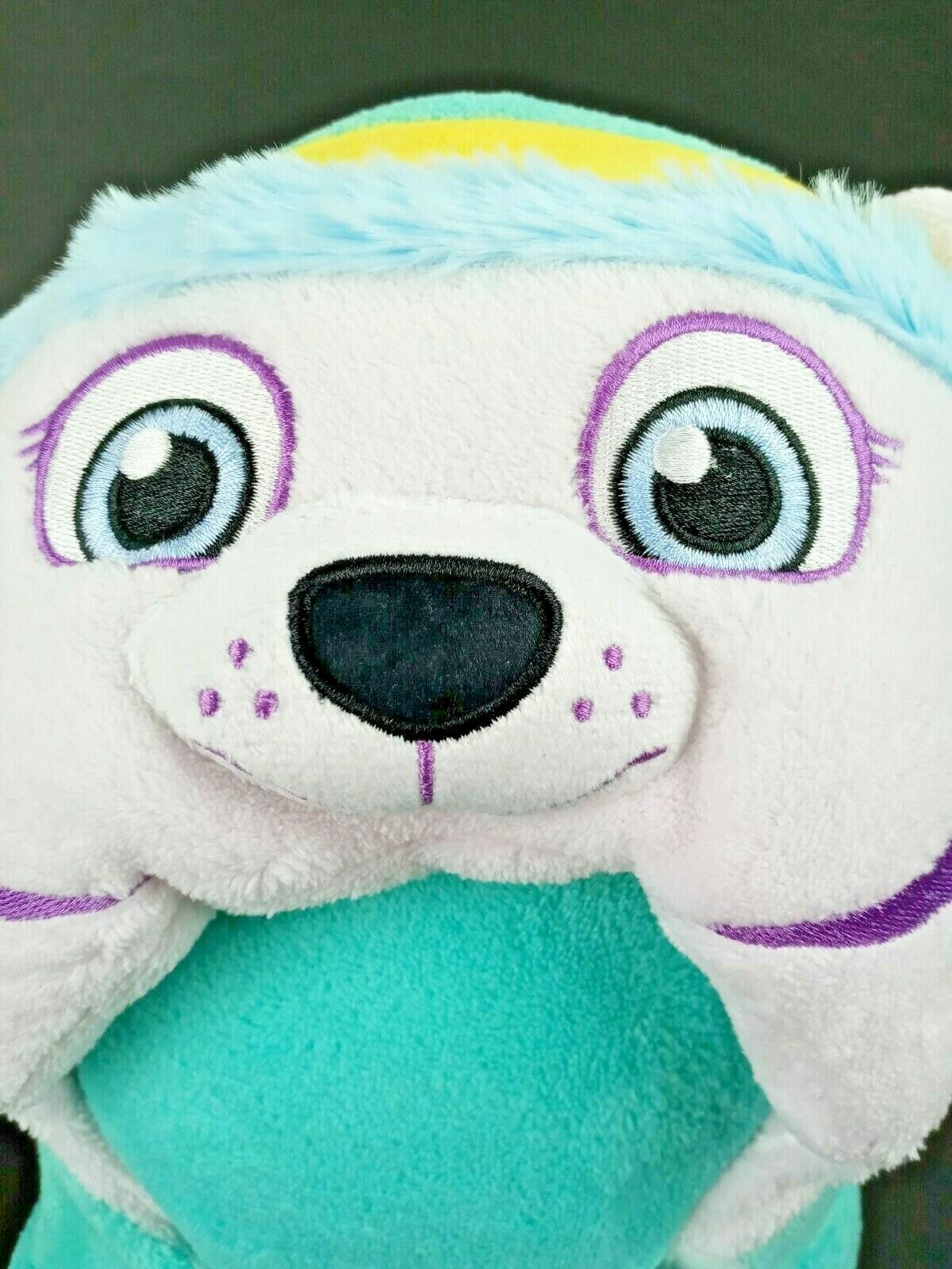 Comfy Critters Stuffed Animal Blanket PAW Patrol Everest Aqua Green Kid Huggable - Fresh Stock Dated January 2026