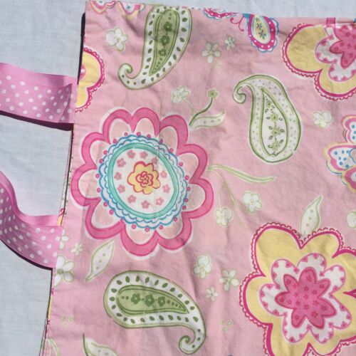 Pink Flowers Paisley Pillowcase Ribbon Ties Pottery Barn Kids Standard Cotton - Fresh Stock Dated December 2025