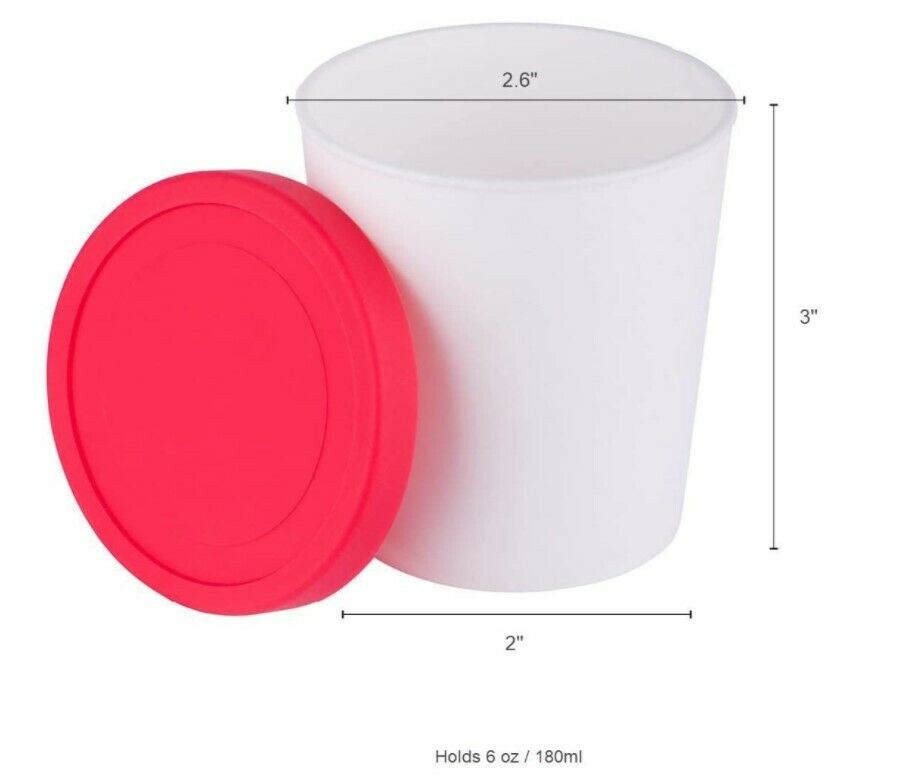 Mini Envases Para Congelador De Helados - Juego De 6 Con Tapas De Silicona - Fresh Stock Dated December 2025