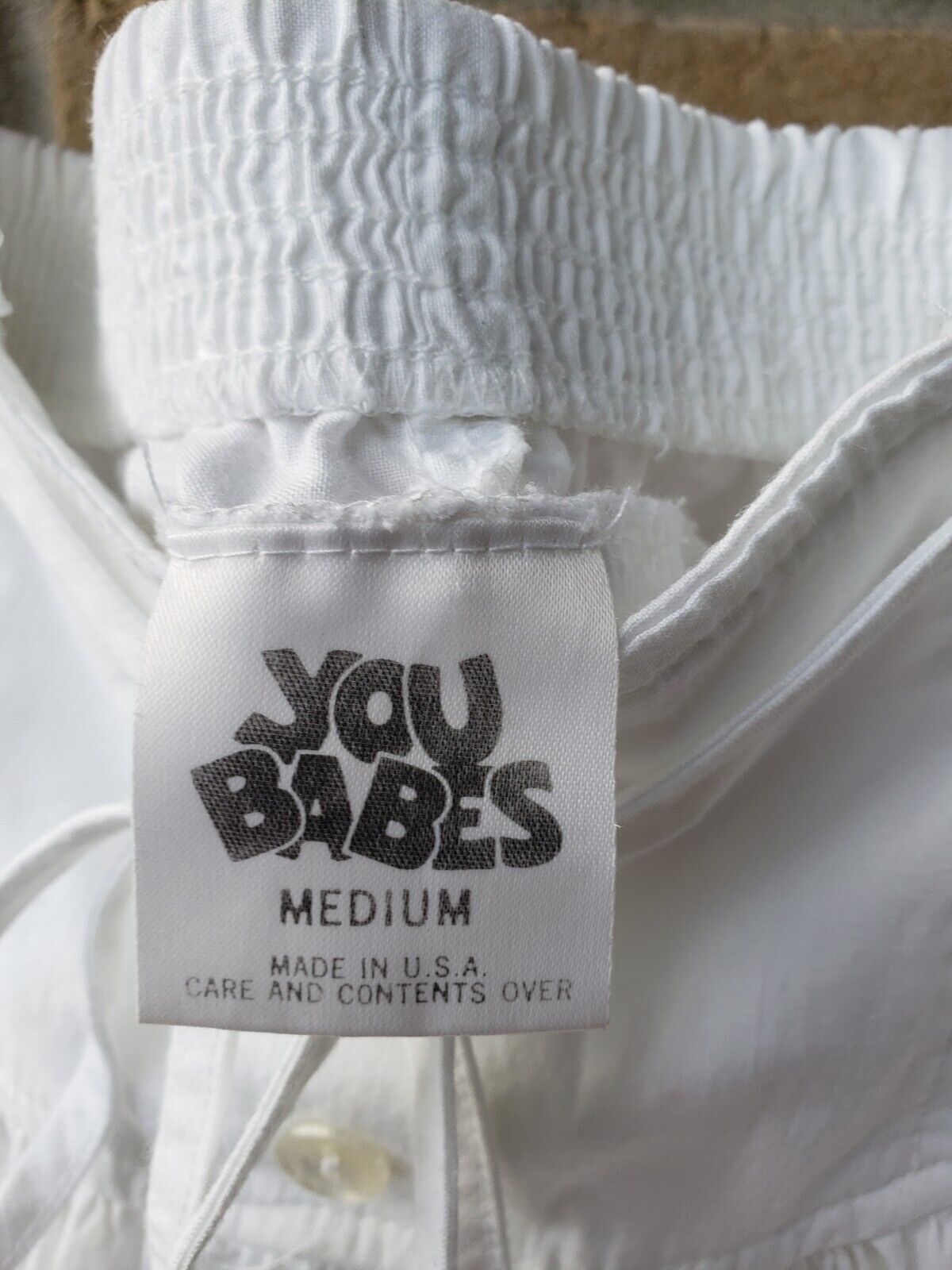 VTG 70s White Cotton Ruffle Prairie Skirt Sz M Cottagecore You Babes USA STAINS - Fresh Stock Dated March 2026