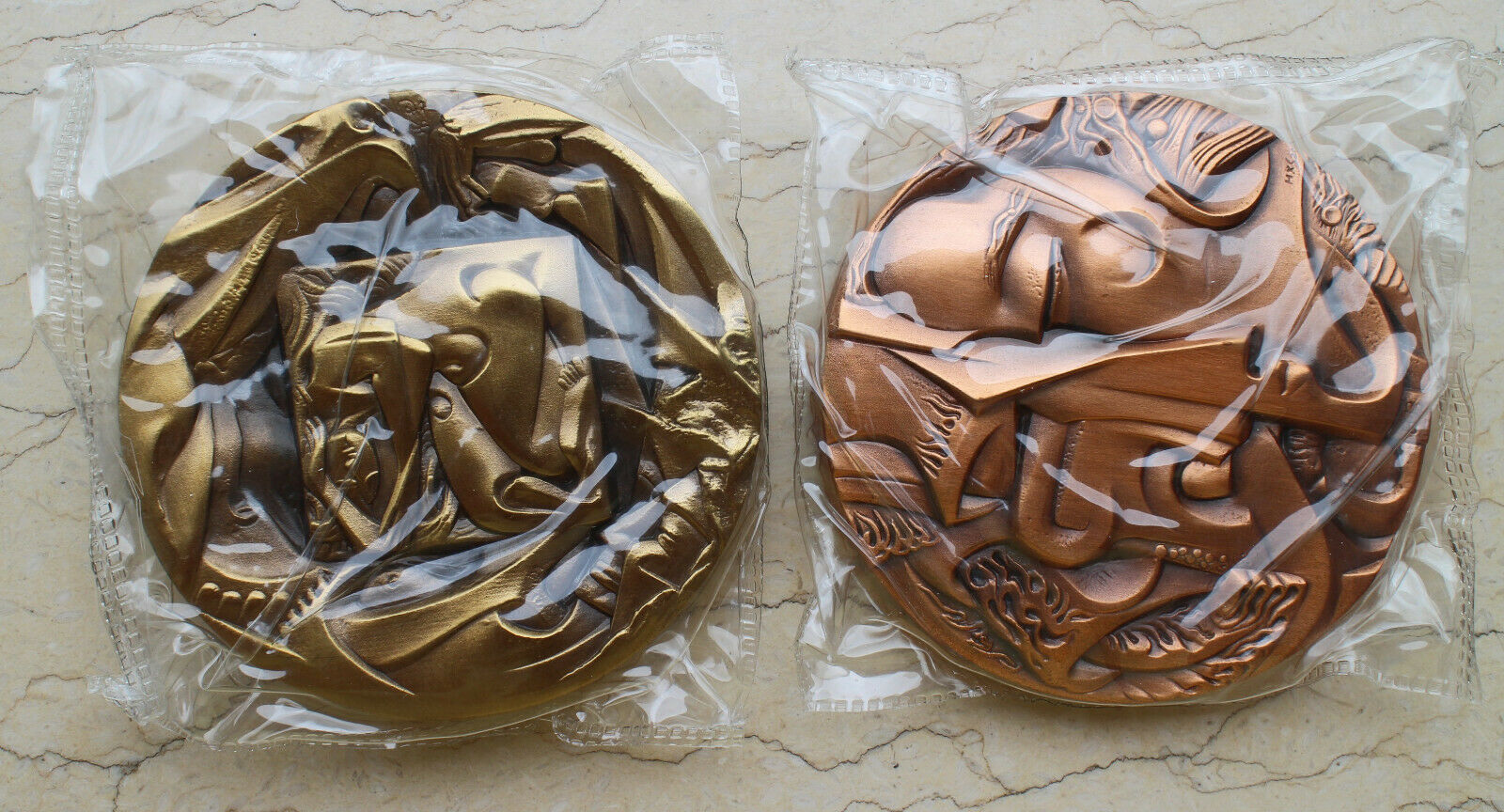 A Pair of China 2012 Brass and Copper Medals - Yin and Yang - Fresh Stock Dated February 2026