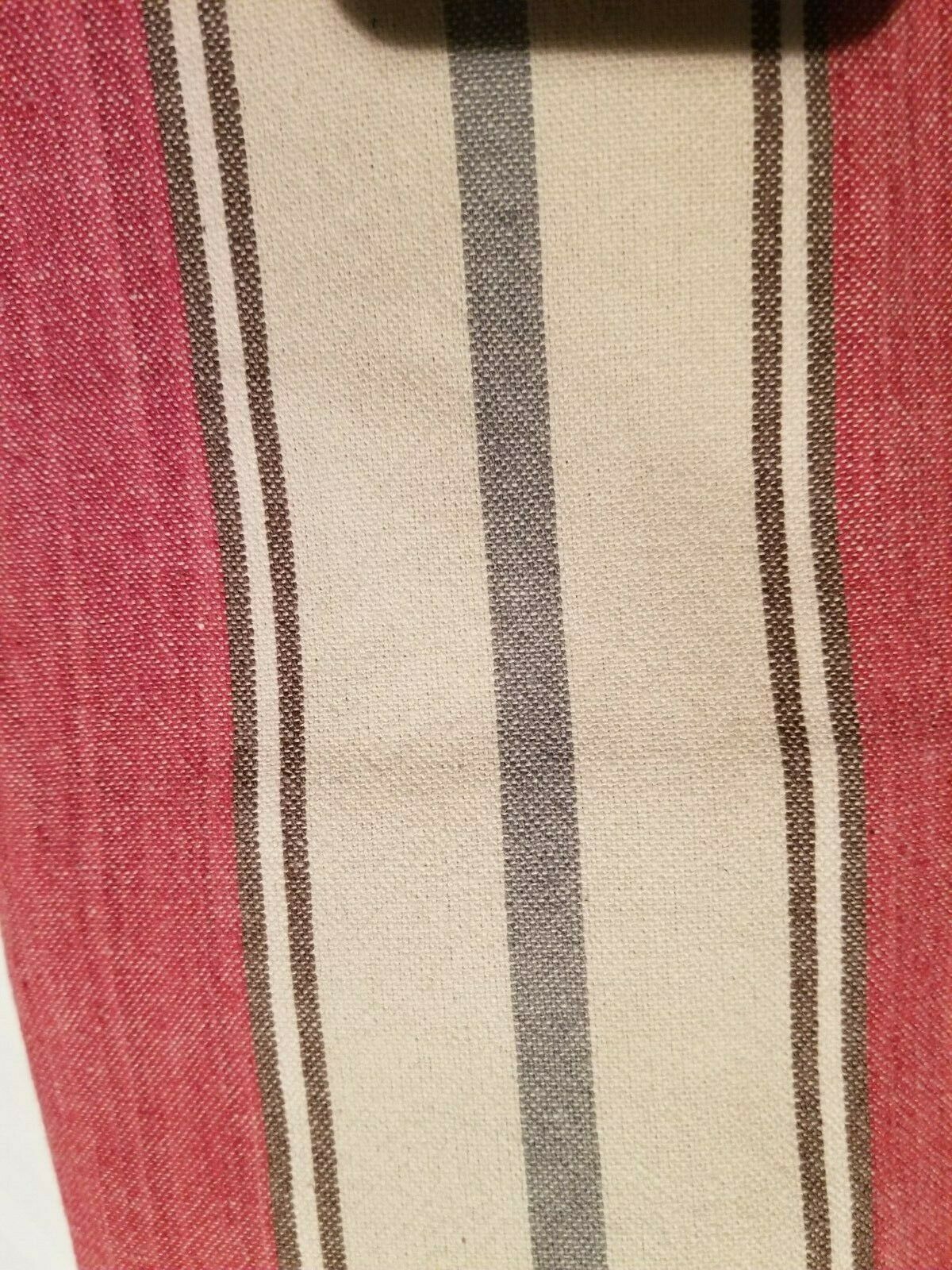 Pottery Barn Striped Standard Pillow Sham Queen/Full/Twin Linen Blend - Fresh Stock Dated December 2025