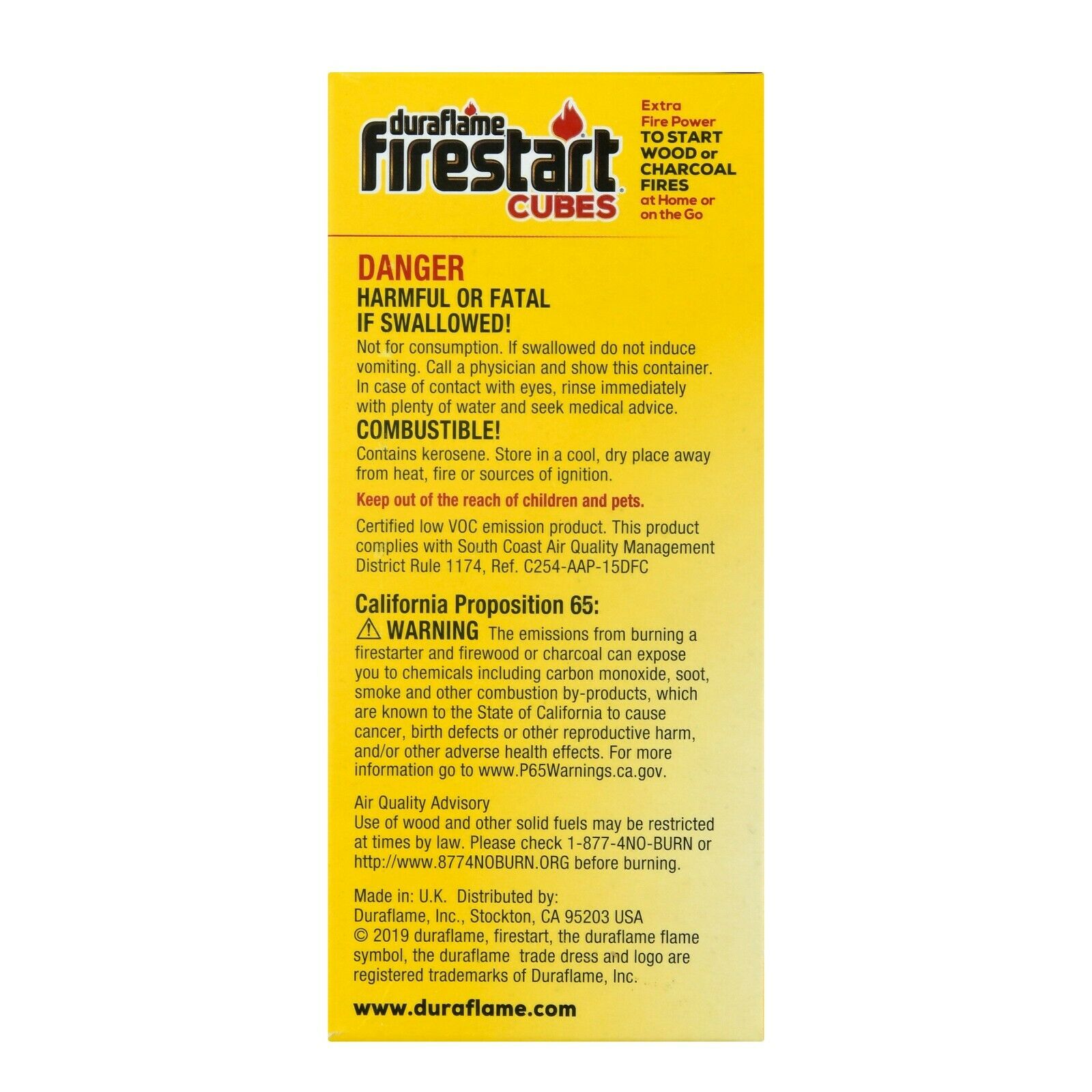 Duraflame Firestart Cubes 18 Pack, Safe, for Wood or Charcoal, Free Shipping - Fresh Stock Dated December 2025
