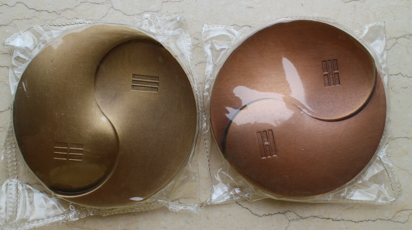 A Pair of China 2012 Brass and Copper Medals - Yin and Yang - Fresh Stock Dated February 2026