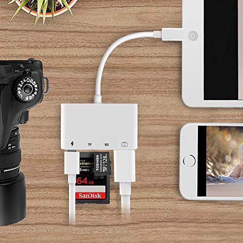 SD TF Card Reader Adapter for iPhone/iPad,4 in 1 USB OTG Camera Connection Kits - Fresh Stock Dated February 2026