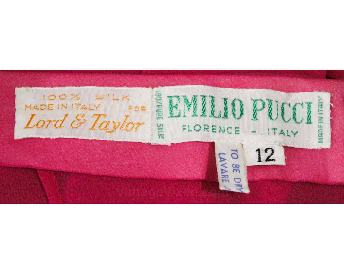 Size 6 Pucci Pants - Sheer Pink Silk Crepe Harem Inspired 1960s Genie Trouser - Fresh Stock Dated March 2026