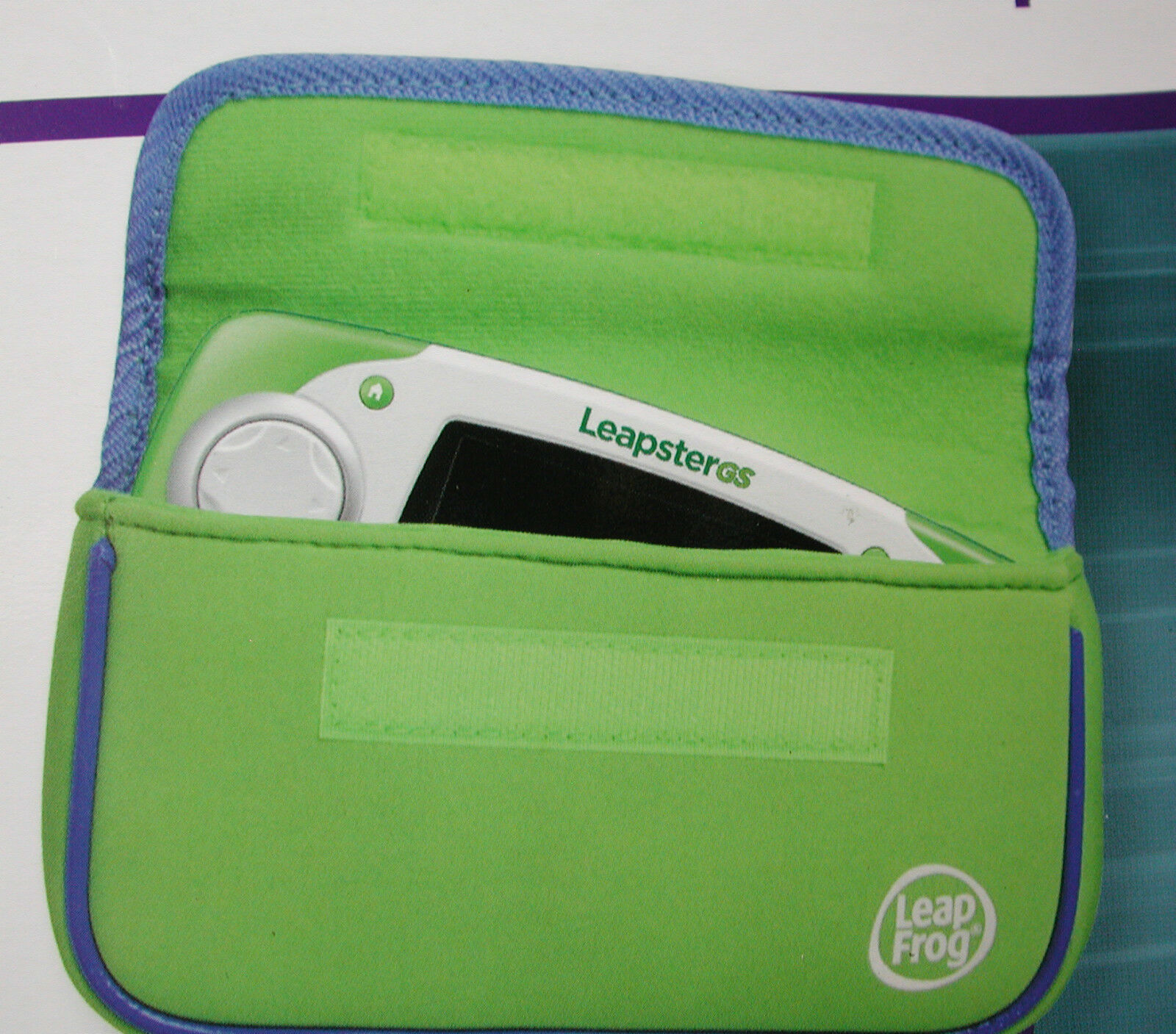 New Leap Frog Leapster GS Explorer Green Blue Neoprene Sleeve Case Wallet Style - Fresh Stock Dated February 2026