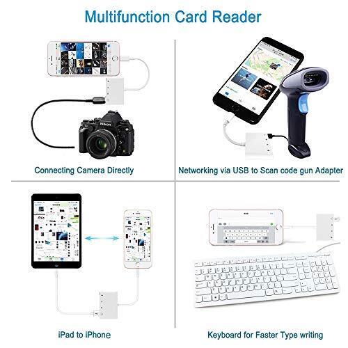 SD TF Card Reader Adapter for iPhone/iPad,4 in 1 USB OTG Camera Connection Kits - Fresh Stock Dated February 2026