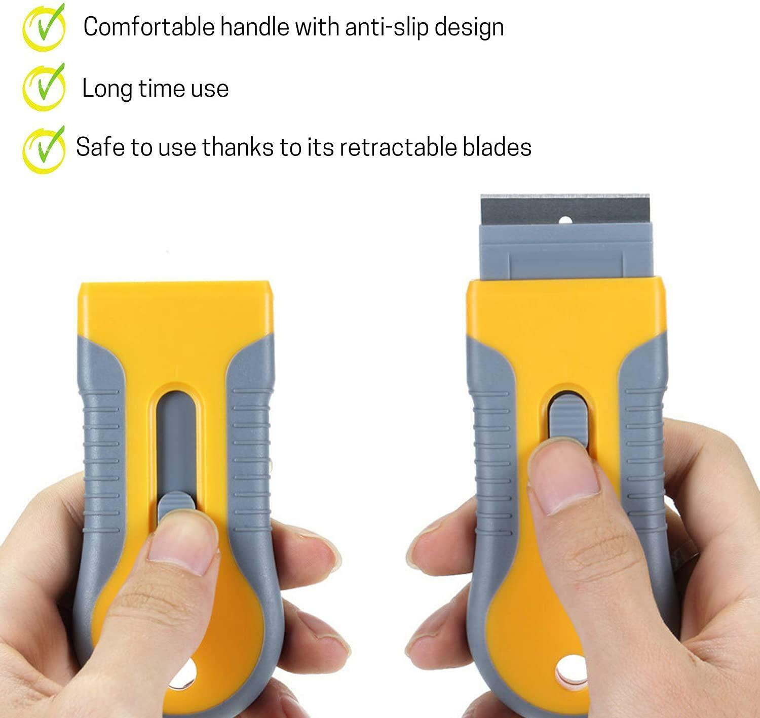 New BATES RAZOR BLADE SCRAPER, 2 Pack, Razor Scraper Set With 30 Extra Blades.. - Fresh Stock Dated February 2026