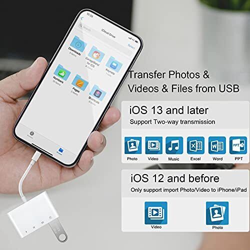 SD TF Card Reader Adapter for iPhone/iPad,4 in 1 USB OTG Camera Connection Kits - Fresh Stock Dated February 2026
