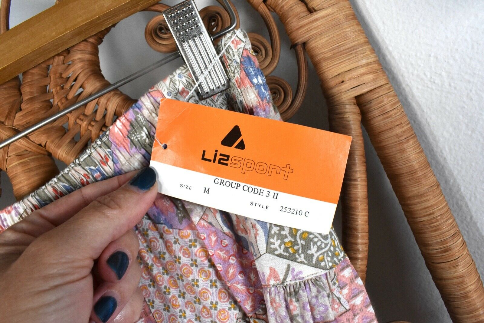 VTG 80s ~ Deadstock ~ Prairie Patchwork Print Skirt ~ Liz Sport ~ BOHO Floral ~M - Fresh Stock Dated February 2026