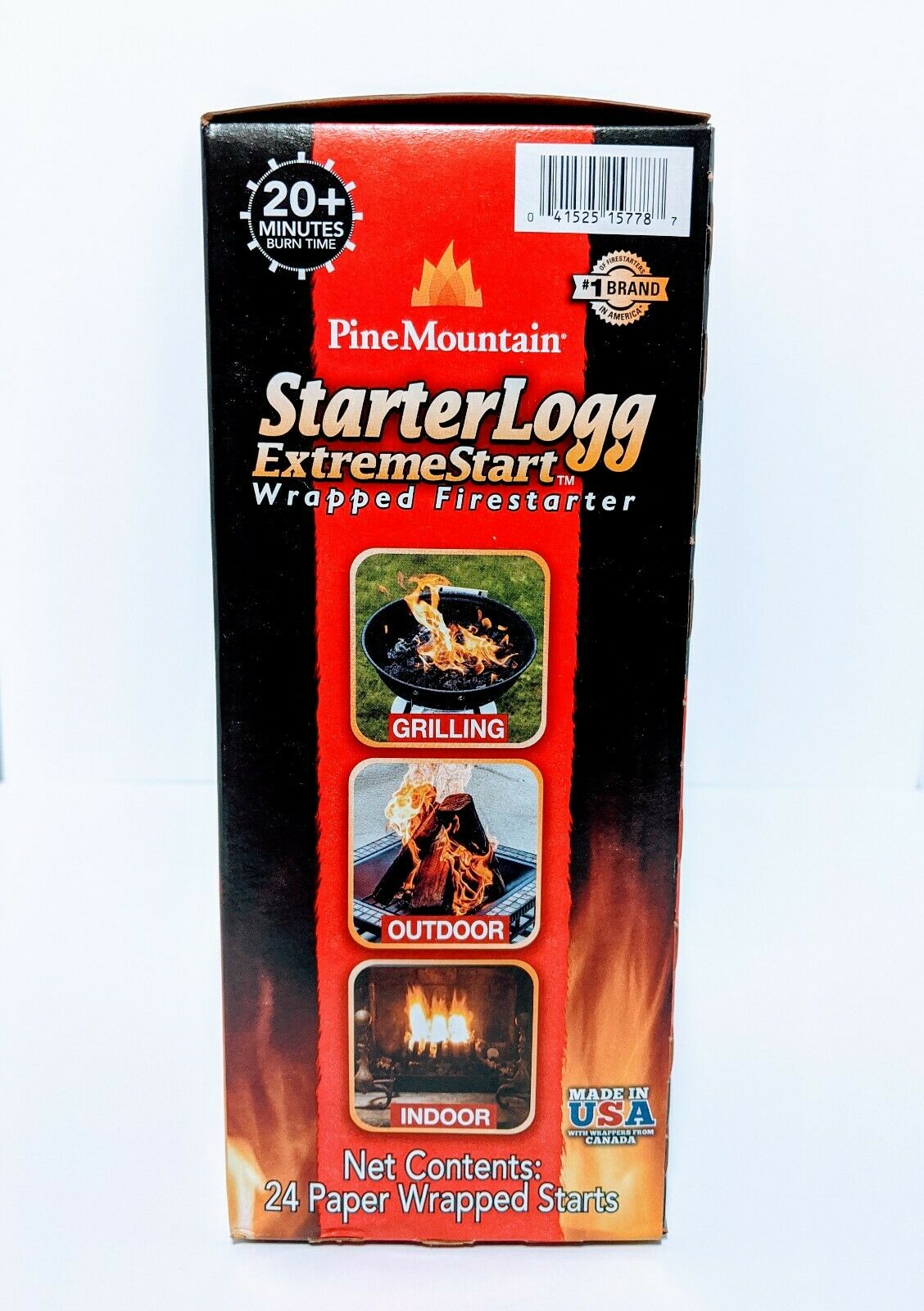 24Pc Starter Log Firestarter Fireplace Firelighter Fire Logs Wood Stove Campfire - Fresh Stock Dated February 2026