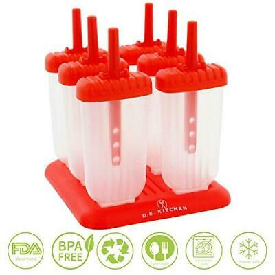 U.S. Kitchen Supply 18-Piece Classic Reusable Jumbo Ice Pop Mold Set - Fresh Stock Dated December 2025