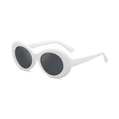 Retro Clout Goggles Glasses Oval Bold Mod Thick Framed Sunglasses White - Fresh Stock Dated December 2025
