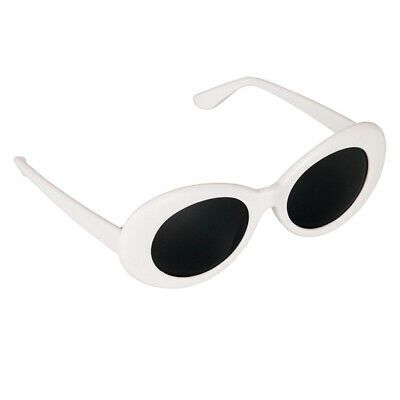 Retro Clout Goggles Glasses Oval Bold Mod Thick Framed Sunglasses White - Fresh Stock Dated December 2025