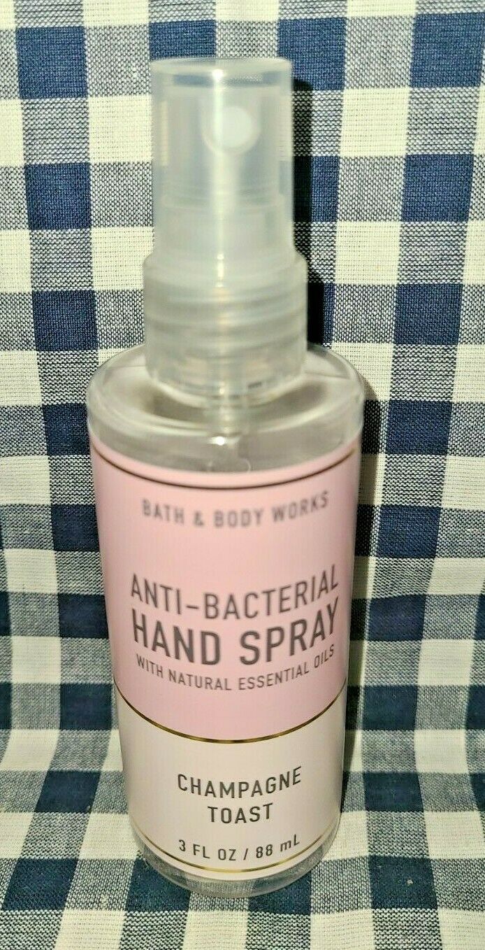 NEW 2-Pack Champagne Toast PINK Anti-Bacterial Spray Sanitizer Bath & Body Works - Fresh Stock Dated February 2026