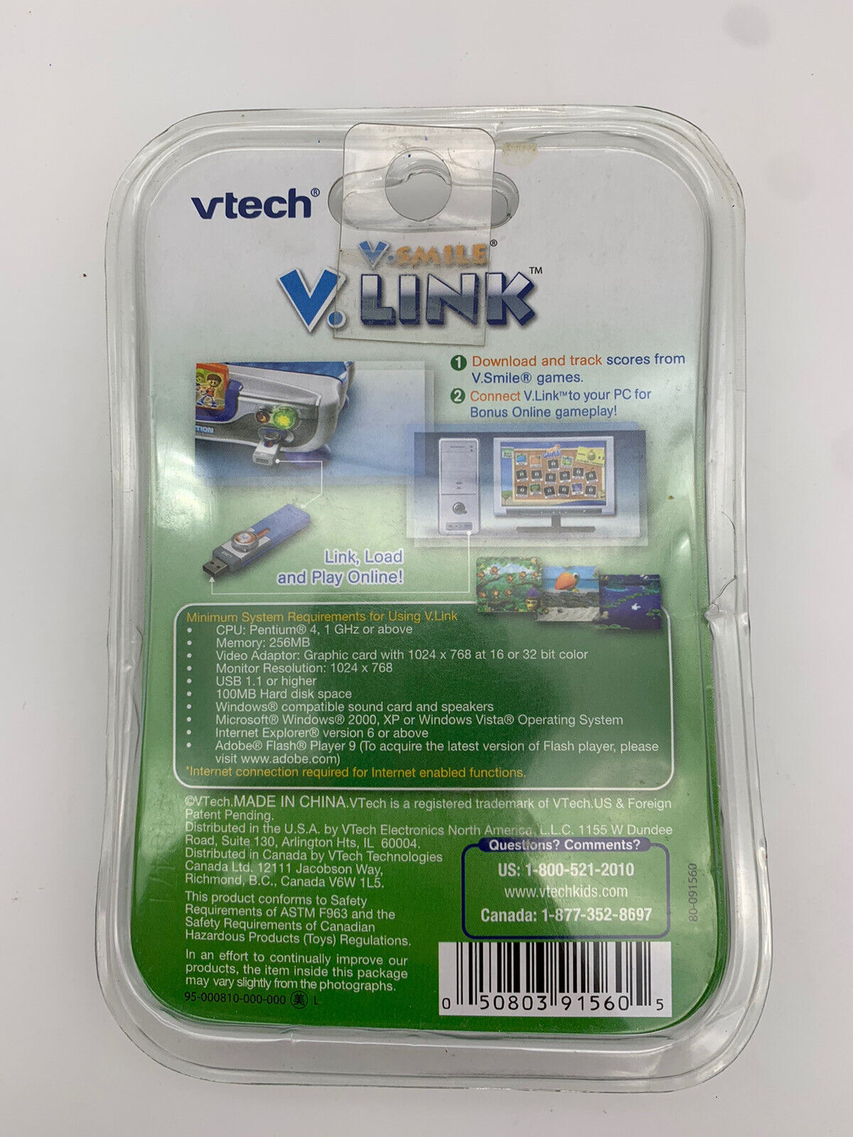 Vtech V Link Accessory For V-Smile, V-Motion, PC Pal - USB Adapter For PC - NEW - Fresh Stock Dated February 2026