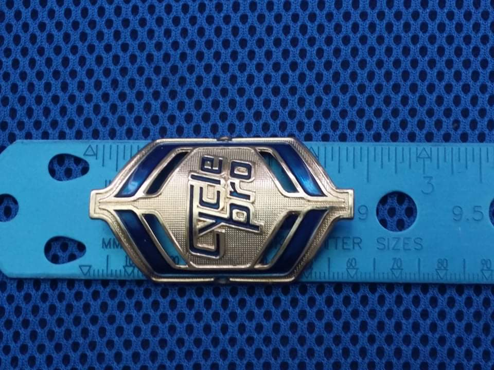 Cycle Pro NOS Head Badge 80s - Fresh Stock Dated December 2025