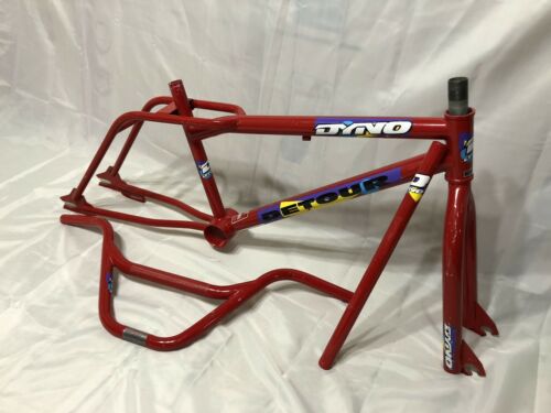 ORIGINAL PAINT DECALS 1990 DYNO DETOUR RED FRAME FORK BARS POST OLD SCHOOL BMX - Fresh Stock Dated December 2025