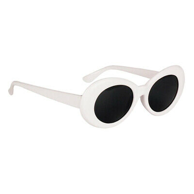 Retro Clout Goggles Glasses Oval Bold Mod Thick Framed Sunglasses White - Fresh Stock Dated December 2025