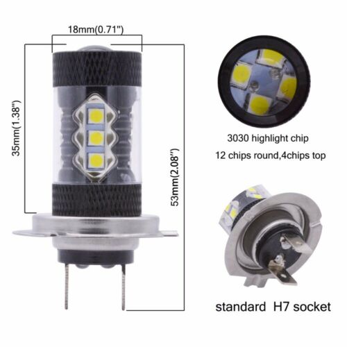 2x LED Headlight Bulbs For Kawasaki Ninja ZX6R ZX636C 2003-2006 ZX636E 2013-2014 - Fresh Stock Dated February 2026