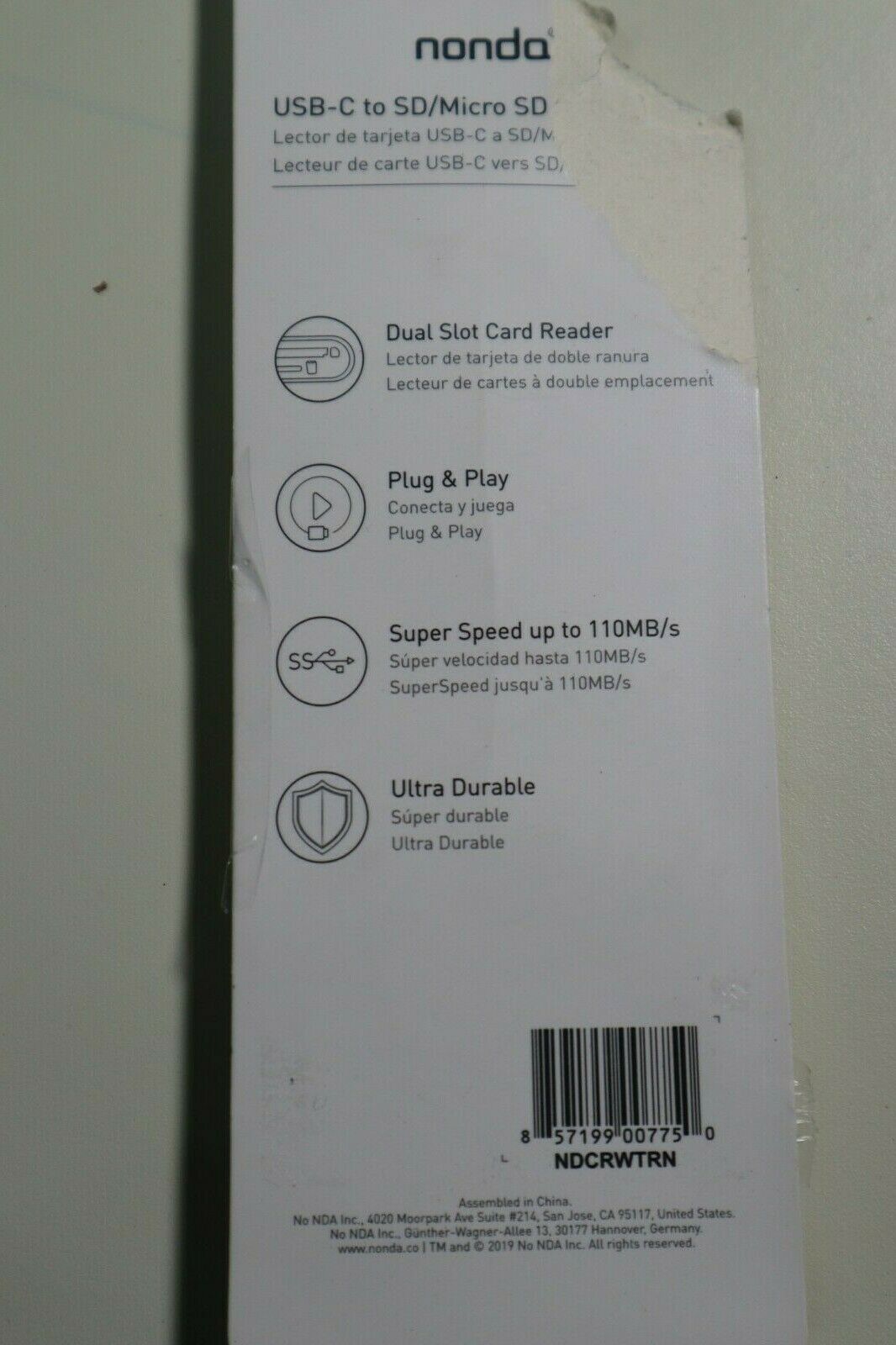 nonda USB C to SD Card Reader, SD/MicroSD to USB C Card Reader Adapter... - Fresh Stock Dated February 2026