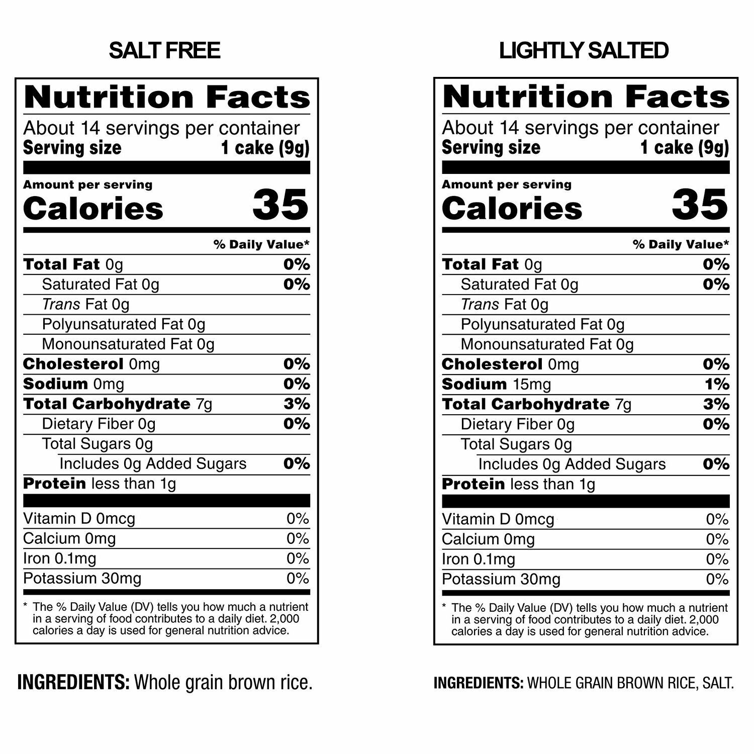 (6 Pack) Quaker Large Rice Cakes, Gluten Free, Lightly Salted + Salt Free - Fresh Stock Dated December 2025