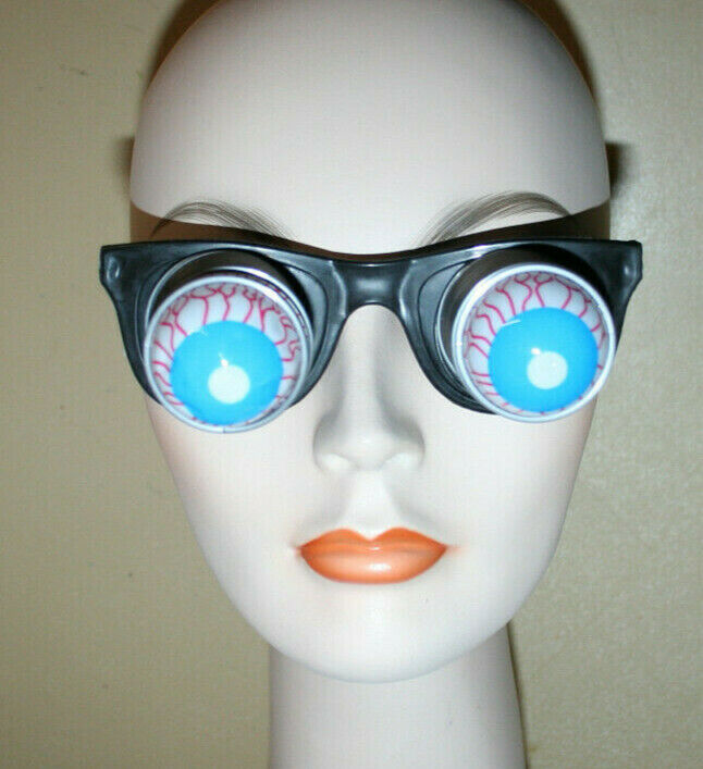 Droopy Drooping Eye Glasses joke spring fun gag gift classic novelty optometrist - Fresh Stock Dated February 2026