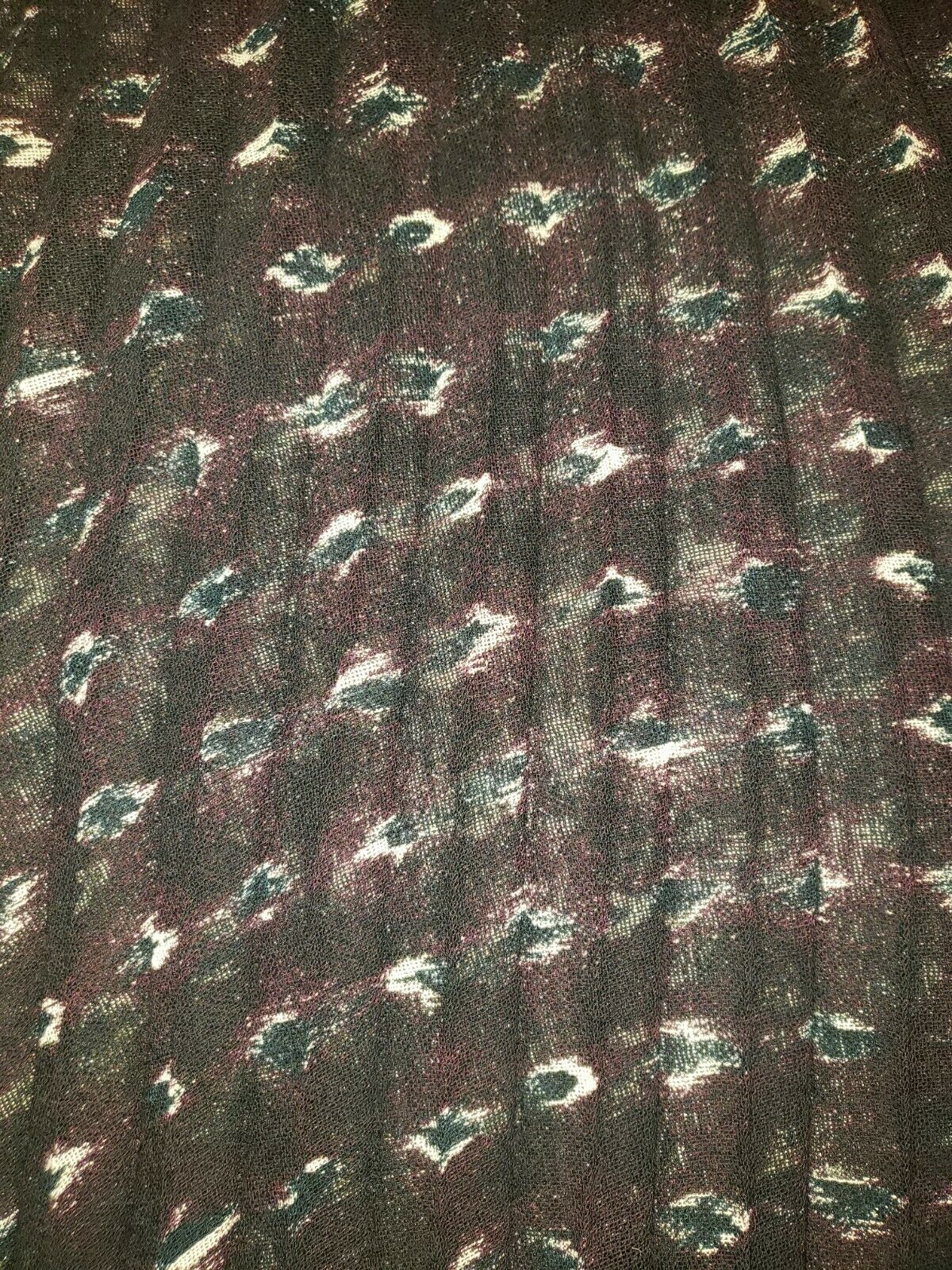 VTG KRIZIA Skirt L/XL Vintage Italian 90s Maxi Brushstroke Pleated Lettuce Hem - Fresh Stock Dated February 2026