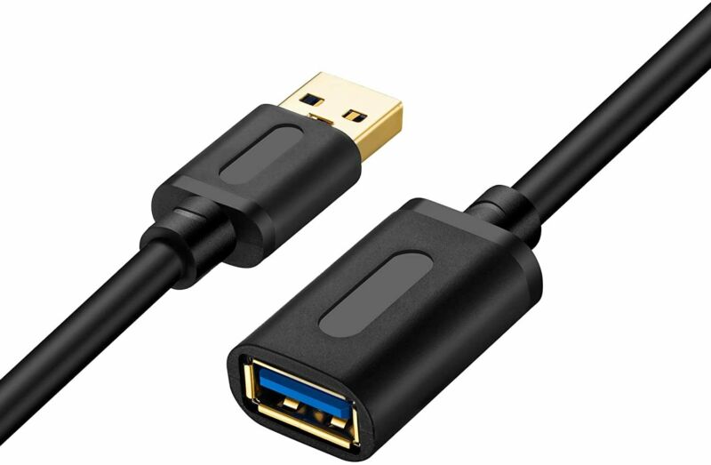 USB 3.0 Extension Cable 20Ft, Tan QY High Speed Extender Cord 20Ft - Fresh Stock Dated February 2026