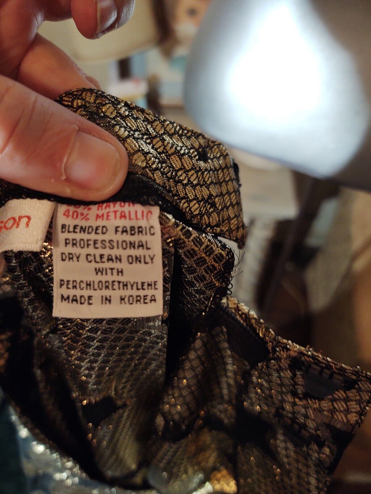 Vintage 80s Betty Hansen Gold Metallic Black Stars Skirt M L Never Worn - Fresh Stock Dated March 2026