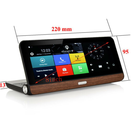 Android 4G Wifi GPS Car Center Console DVR Parking Monitor Dual Lens Nav. 8