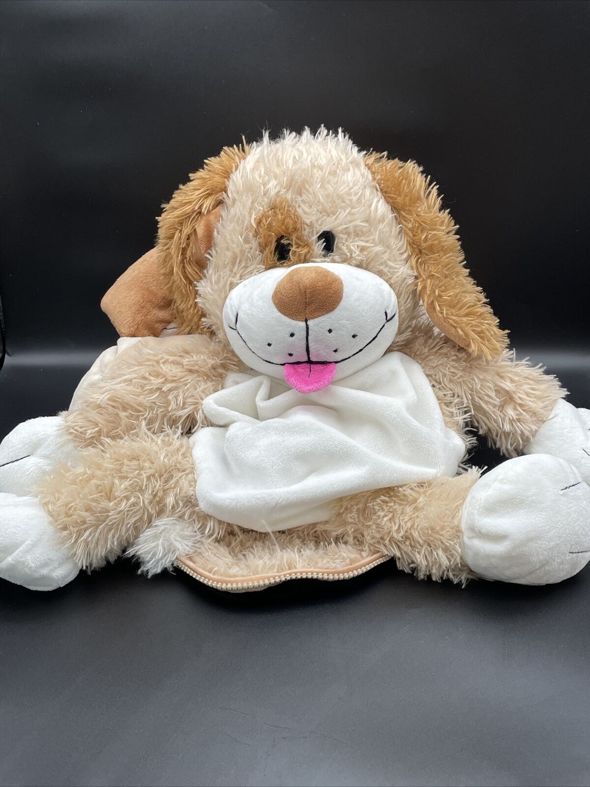 Happy Nappers Home Sweet Home Dog Perfect Play Pillow 14” x 12” Beige Doghouse - Fresh Stock Dated February 2026