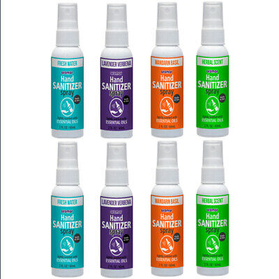 8 X Fresh Lightly Scented Hand Sanitizer Spray Gentle Essential Oils Moisturizer - Fresh Stock Dated February 2026
