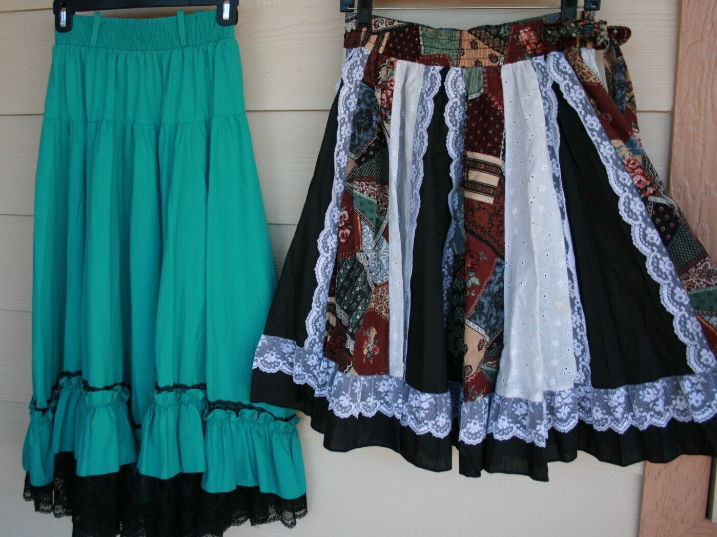 Lot of 10 Vintage Boho Hippie Pleated Circle Skirts in Flannel Cotton Poly S/M - Fresh Stock Dated March 2026