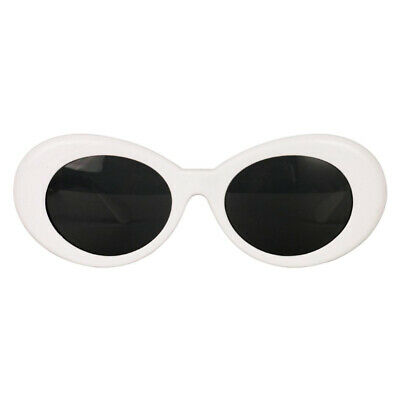 Retro Clout Goggles Glasses Oval Bold Mod Thick Framed Sunglasses White - Fresh Stock Dated December 2025