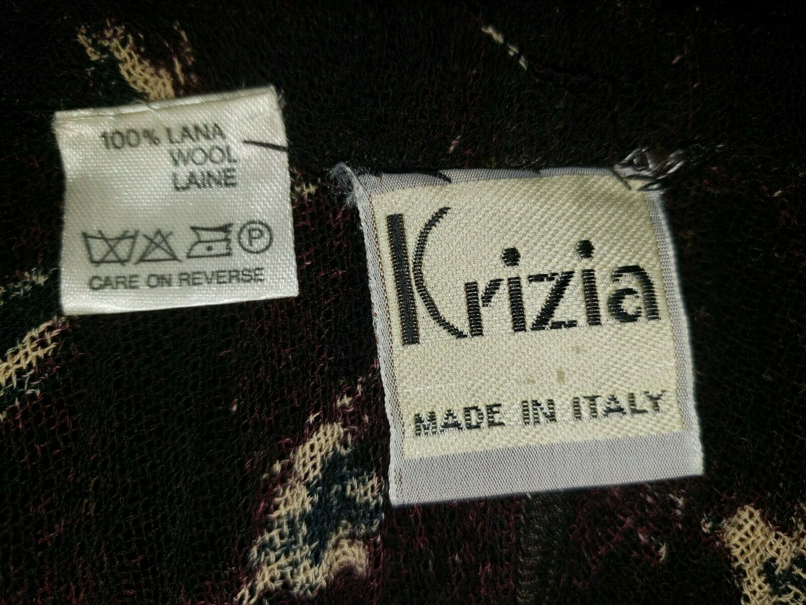 VTG KRIZIA Skirt L/XL Vintage Italian 90s Maxi Brushstroke Pleated Lettuce Hem - Fresh Stock Dated February 2026